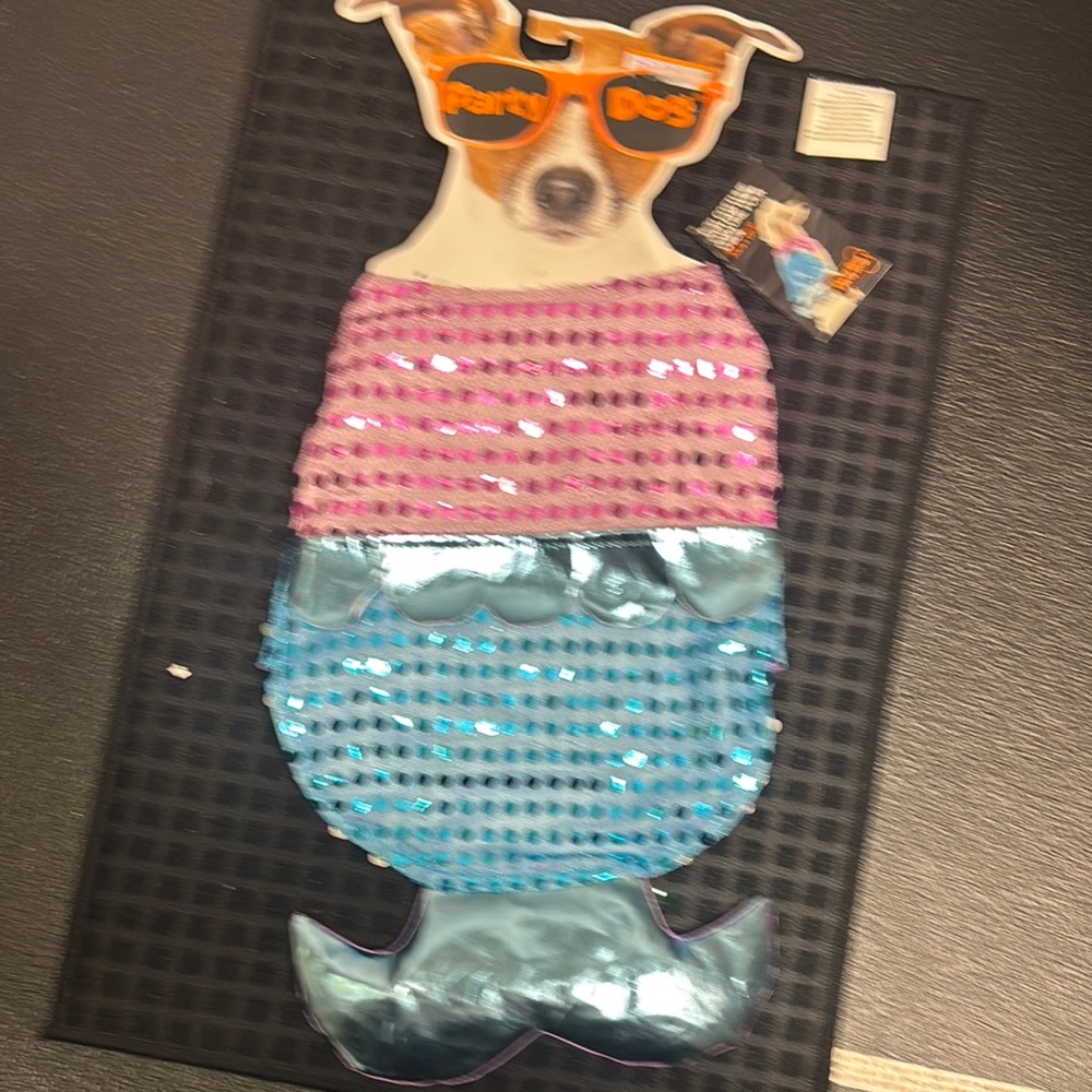 Pink and Blue Mermaid Dog Costume
